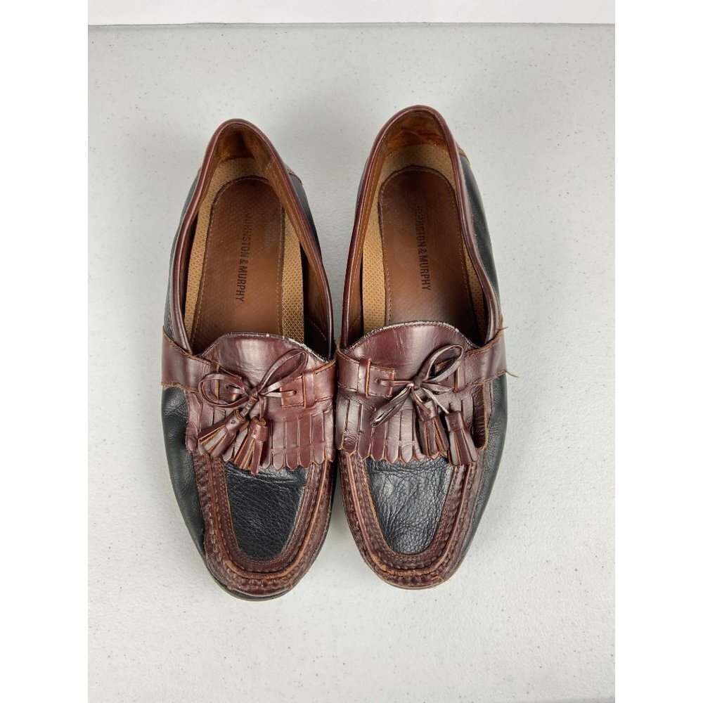 ✨2/$20✨ Johnston & Murphy Mens Black and Brown with tassels loafers‎ Size 11M